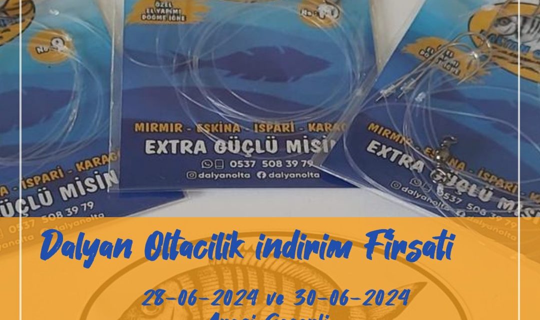 #DalyanOltacılık, #Gürpınar, #canlıyemkampanya, #dövmeiğneli, #diptakımıhediye, #balıkavı, #canlıyem, #sosyalmedya, #YouTube, #Instagram, #balıkavımalzemeleri, #kampanya, #balıkçılık, #özelkampanya, #BeylikdüzübalıkAvı, #Büyükçekmecebalıka